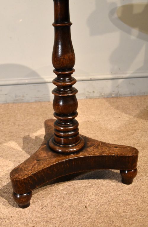SOLID OAK LATE REGENCY TRIPOD TABLE - ADDITIONAL PHOTO 5