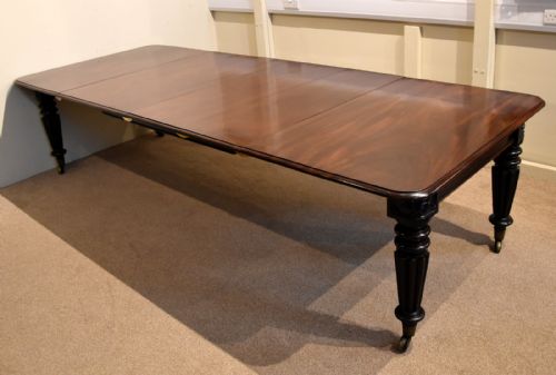 WILLIAM IV MAHOGANY PULL OUT DINING TABLE - ADDITIONAL PHOTO 1