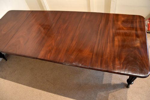 WILLIAM IV MAHOGANY PULL OUT DINING TABLE - ADDITIONAL PHOTO 3
