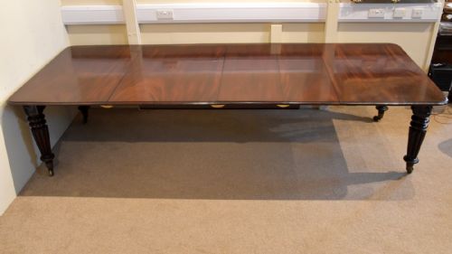 WILLIAM IV MAHOGANY PULL OUT DINING TABLE - ADDITIONAL PHOTO 4