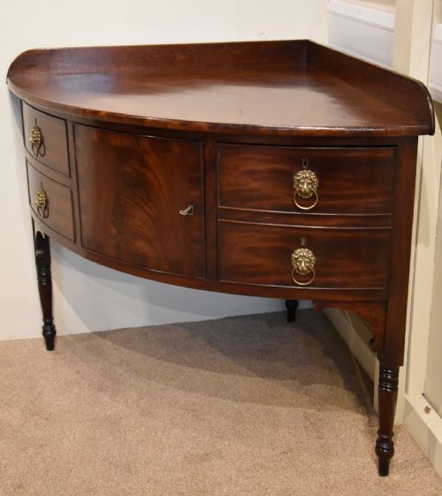 RARE GEORGE III MAHOGANY CORNER SIDEBOARD - ADDITIONAL PHOTO 7