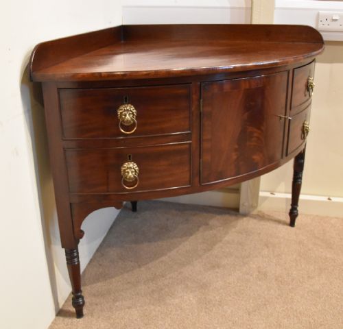 RARE GEORGE III MAHOGANY CORNER SIDEBOARD - ADDITIONAL PHOTO 8