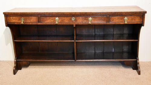 19th century walnut and elm dresser server - CATEGORY: ANTIQUE SIDEBOARDS - DATED GEORGIAN