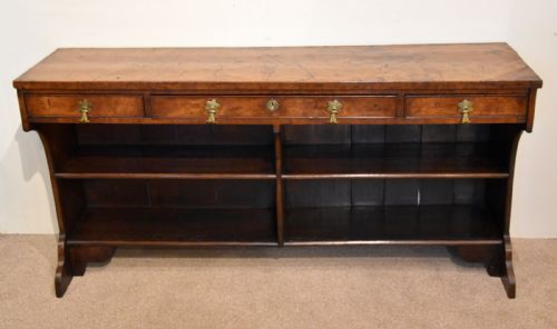 19TH CENTURY WALNUT AND ELM DRESSER SERVER - ADDITIONAL PHOTO 1