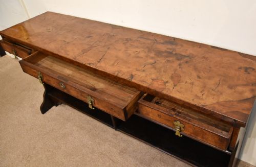 19TH CENTURY WALNUT AND ELM DRESSER SERVER - ADDITIONAL PHOTO 3