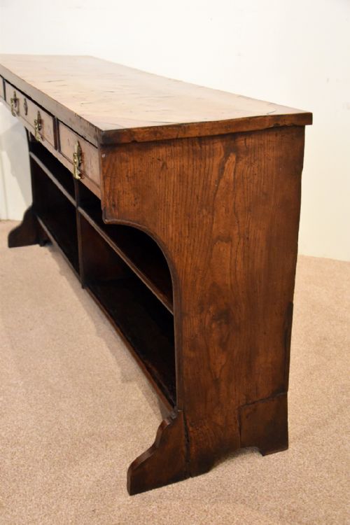 19TH CENTURY WALNUT AND ELM DRESSER SERVER - ADDITIONAL PHOTO 6