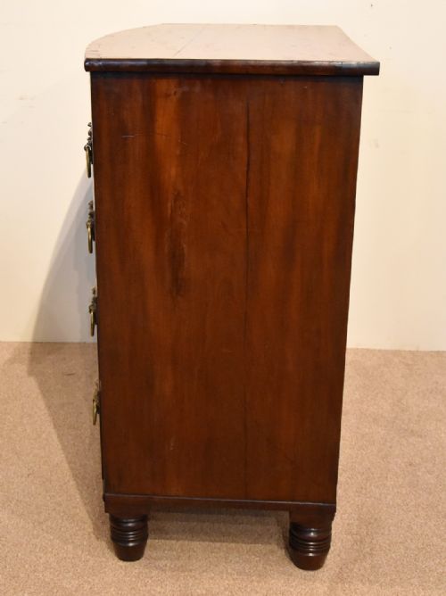 REGENCY MAHOGANY BOW FRONTED CHEST OF DRAWERS - ADDITIONAL PHOTO 6