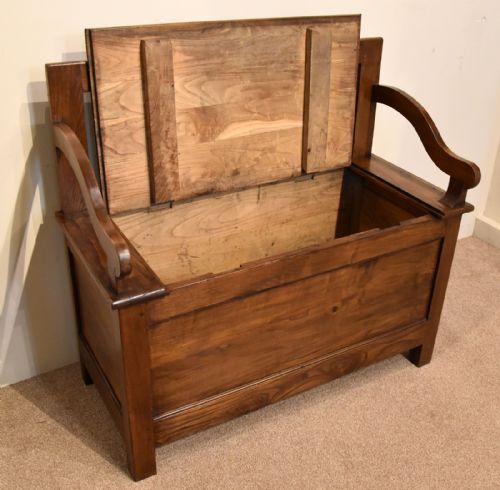 19TH CENTURY CHESTNUT FRENCH BENCH - ADDITIONAL PHOTO 1