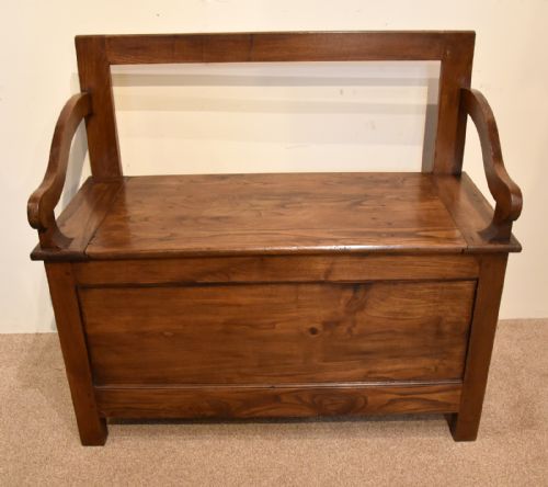 19TH CENTURY CHESTNUT FRENCH BENCH - ADDITIONAL PHOTO 3