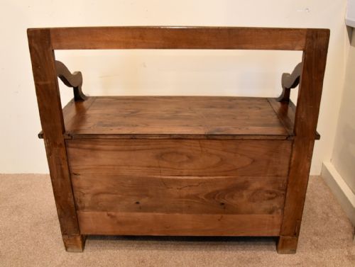 19TH CENTURY CHESTNUT FRENCH BENCH - ADDITIONAL PHOTO 5