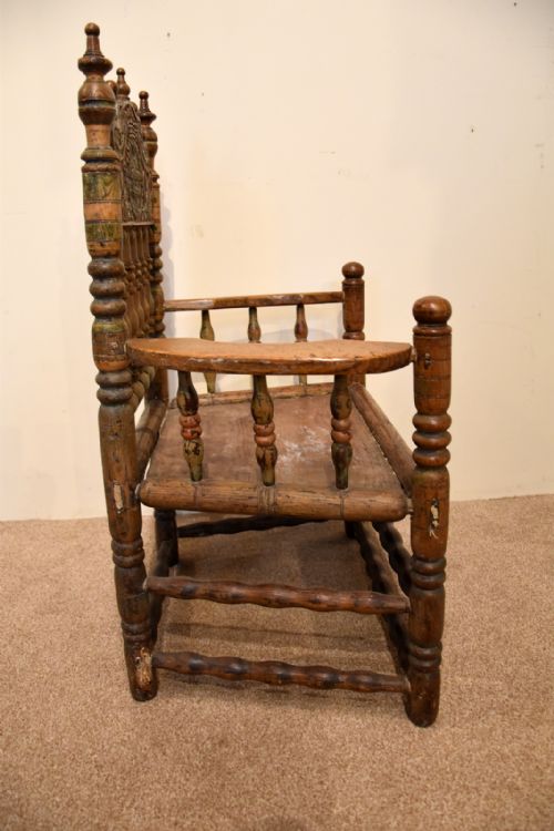 18TH CENTURY CONTINENTAL ASH TURNED ARMCHAIR - ADDITIONAL PHOTO 5