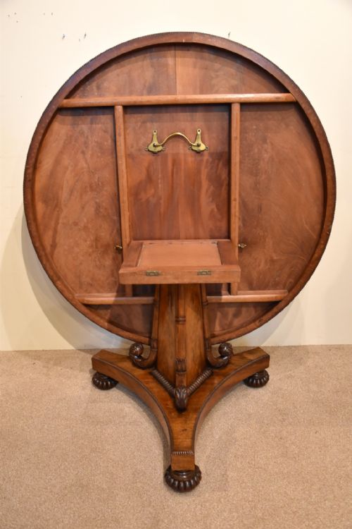 REGENCY FLAMED MAHOGANY BREAKFAST TABLE - ADDITIONAL PHOTO 2