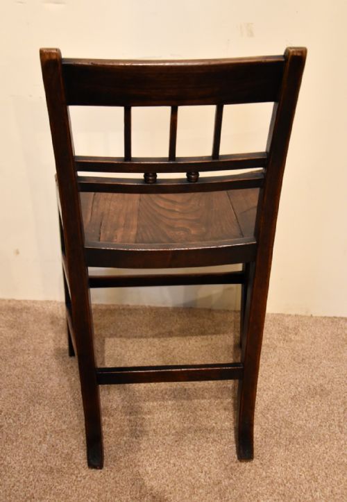 19TH CENTURY SET OF SIX SMALL ELM CHAIRS - ADDITIONAL PHOTO 4