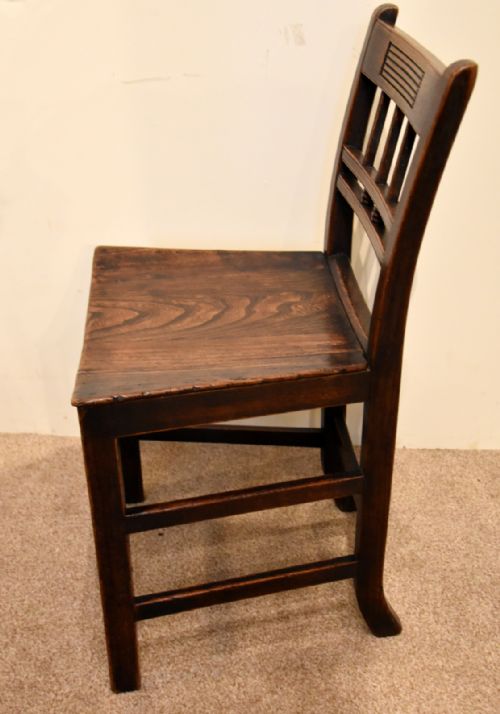 19TH CENTURY SET OF SIX SMALL ELM CHAIRS - ADDITIONAL PHOTO 5