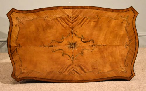 EDWARDIAN INLAID SERPENTINE OCCASIONAL TABLE - ADDITIONAL PHOTO 5