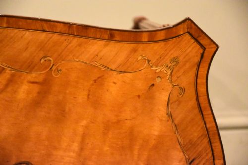 EDWARDIAN INLAID SERPENTINE OCCASIONAL TABLE - ADDITIONAL PHOTO 7