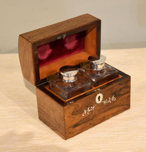 EARLY VICTORIAN ROSEWOOD PERFUME BOX - ADDITIONAL PHOTO 2