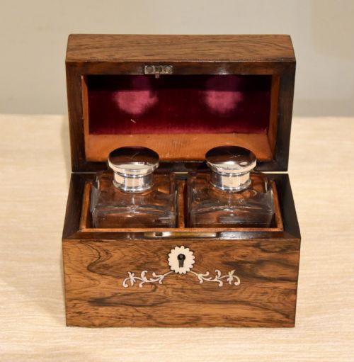 EARLY VICTORIAN ROSEWOOD PERFUME BOX - ADDITIONAL PHOTO 3