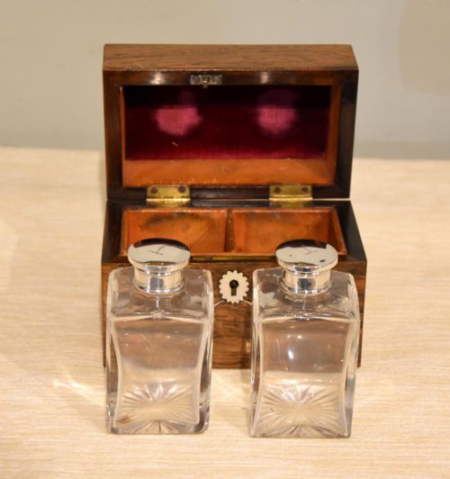 EARLY VICTORIAN ROSEWOOD PERFUME BOX - ADDITIONAL PHOTO 4