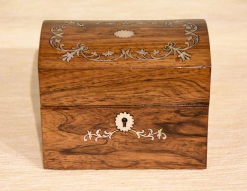 EARLY VICTORIAN ROSEWOOD PERFUME BOX - ADDITIONAL PHOTO 6