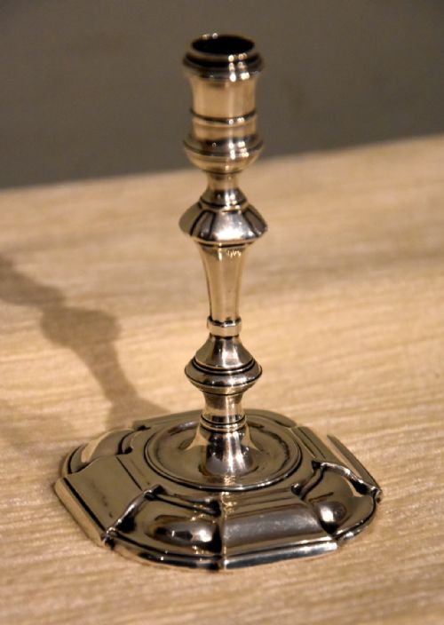 GEORGE II SILVER TAPERSTICK BY JAMES GOULD LONDON 1747 - ADDITIONAL PHOTO 3