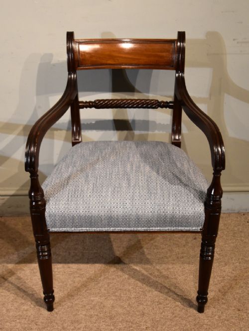PAIR OF GEORGE III MAHOGANY ROPE BACK CHAIRS - ADDITIONAL PHOTO 1