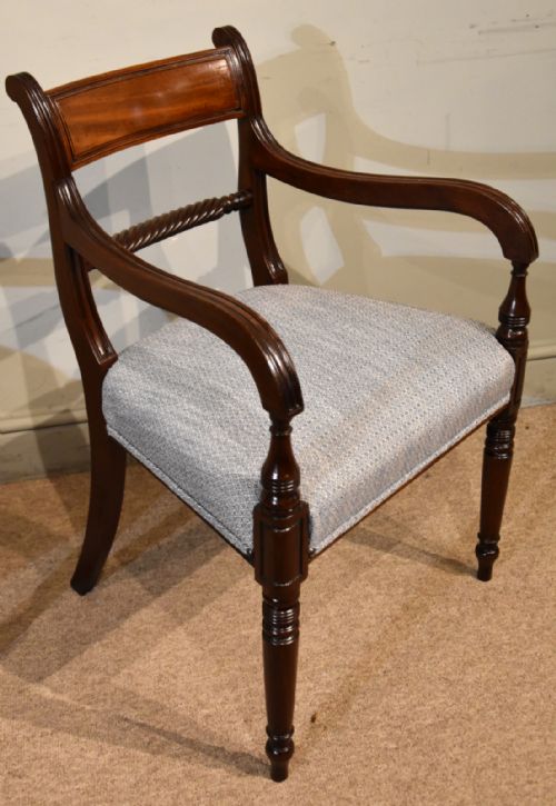PAIR OF GEORGE III MAHOGANY ROPE BACK CHAIRS - ADDITIONAL PHOTO 3