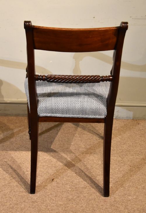 PAIR OF GEORGE III MAHOGANY ROPE BACK CHAIRS - ADDITIONAL PHOTO 5