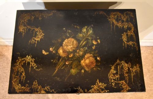 MID 19TH CENTURY LACQUER AND PAINTED WORKTABLE - ADDITIONAL PHOTO 5