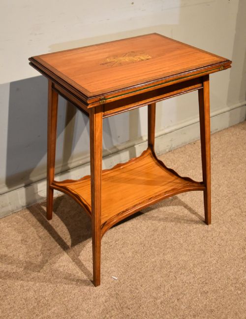 19TH CENTURY SATINWOOD MARQUETRY CARD TABLE - ADDITIONAL PHOTO 3