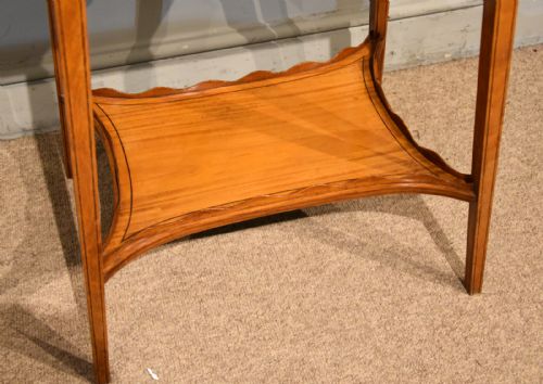 19TH CENTURY SATINWOOD MARQUETRY CARD TABLE - ADDITIONAL PHOTO 5