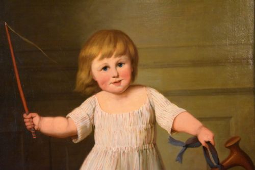 OIL PAINTING STYLE OF BENJAMIN MARSHALL THE HOBBY HORSE - ADDITIONAL PHOTO 3