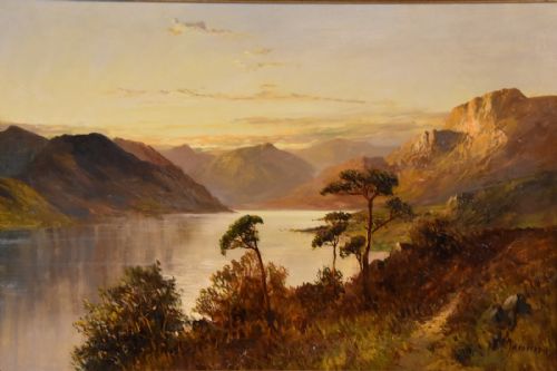 OIL PAINTING BY FRANCIS E JAMIESON LOCH HAWICK - ADDITIONAL PHOTO 1