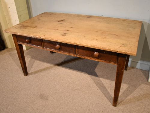 MID 19TH CENTURY PINEWOOD FARMHOUSE TABLE - ADDITIONAL PHOTO 2