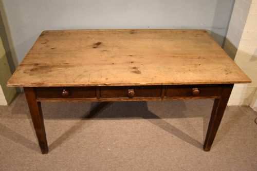 MID 19TH CENTURY PINEWOOD FARMHOUSE TABLE - ADDITIONAL PHOTO 3