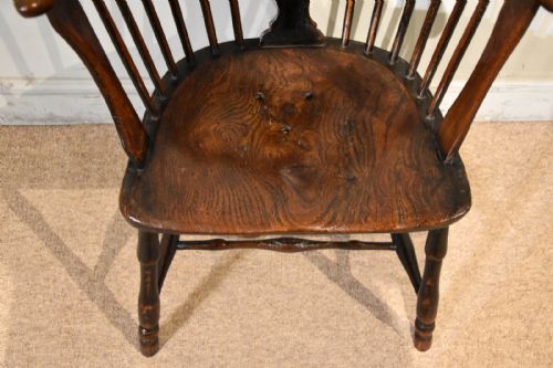 EARLY 19TH CENTURY LOW BACK ARMCHAIR - ADDITIONAL PHOTO 3