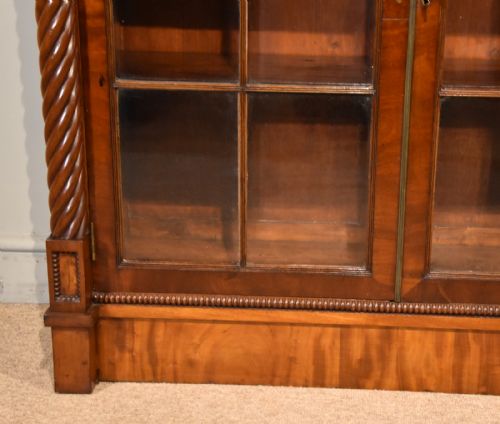 EARLY 19TH CENTURY MAHOGANY ASTRAL GLAZED LOW BOOKCASE - ADDITIONAL PHOTO 6