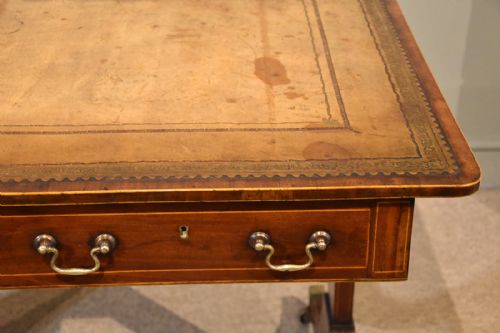 REGENCY WRITING TABLE WITH TRESTLE ENDS - ADDITIONAL PHOTO 6