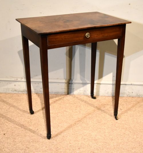 GEORGE III FIGURED MAHOGANY SIDE TABLE - ADDITIONAL PHOTO 4