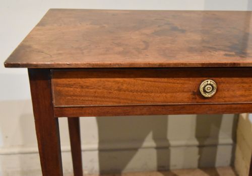 GEORGE III FIGURED MAHOGANY SIDE TABLE - ADDITIONAL PHOTO 5