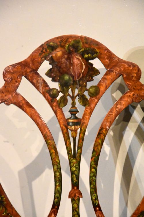 LATE 19TH CENTURY SATINWOOD PAINTED CHAIR - ADDITIONAL PHOTO 7