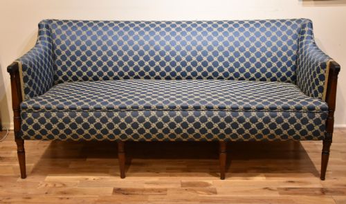 large regency mahogany upholstered sofa - CATEGORY: ANTIQUE SOFAS - DATED REGENCY