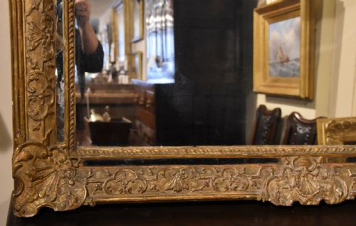 19TH CENTURY GILTWOOD CARVED OVERMANTEL MIRROR - ADDITIONAL PHOTO 3