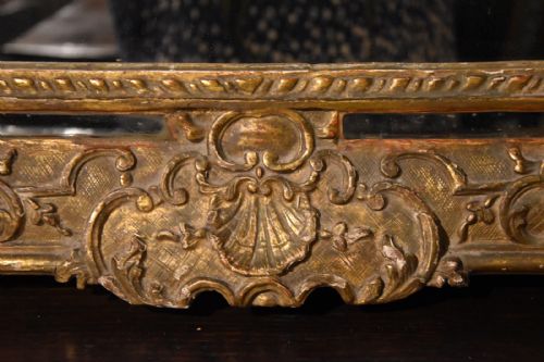 19TH CENTURY GILTWOOD CARVED OVERMANTEL MIRROR - ADDITIONAL PHOTO 4