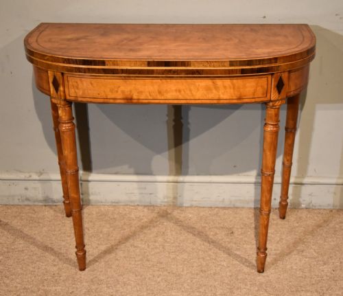 GEORGE III 18TH SATINWOOD CENTURY CARD TABLE - ADDITIONAL PHOTO 1
