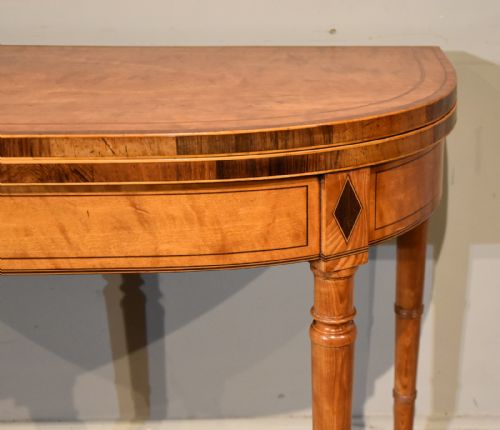 GEORGE III 18TH SATINWOOD CENTURY CARD TABLE - ADDITIONAL PHOTO 2