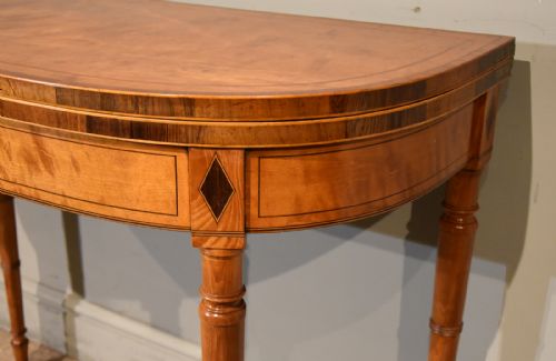 GEORGE III 18TH SATINWOOD CENTURY CARD TABLE - ADDITIONAL PHOTO 3