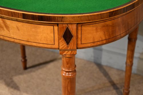 GEORGE III 18TH SATINWOOD CENTURY CARD TABLE - ADDITIONAL PHOTO 7