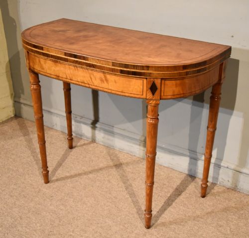 GEORGE III 18TH SATINWOOD CENTURY CARD TABLE - ADDITIONAL PHOTO 8