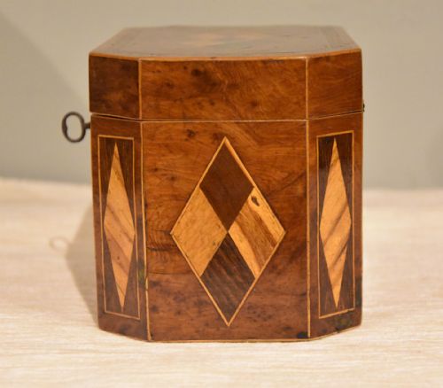 GEORGE III TUNBRIDGE WARE TEA CADDY - ADDITIONAL PHOTO 6